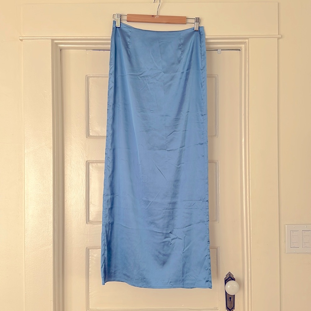 Princess Polly blue maxi skirt